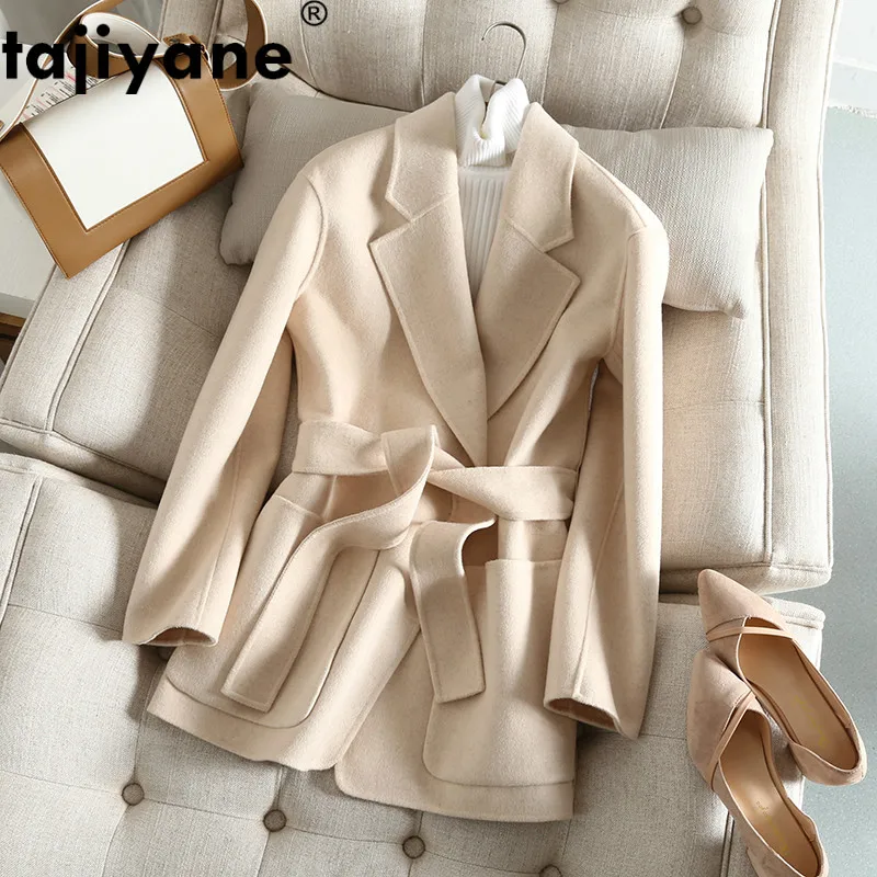 Весна Осень 100% шерстяное пальто женская одежда 2020 корейские винтажные женские и