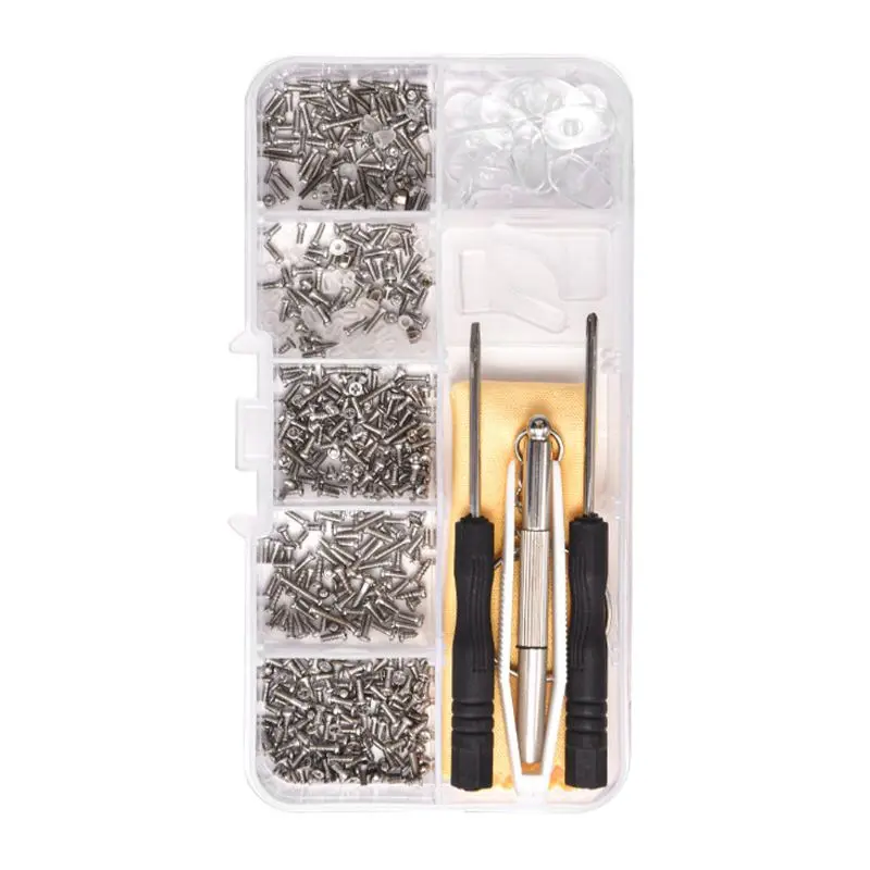 

Y166 Glasses Sunglasses Eye Glass Repair Kit Screws Nuts Pads Optical Repair Tool Set