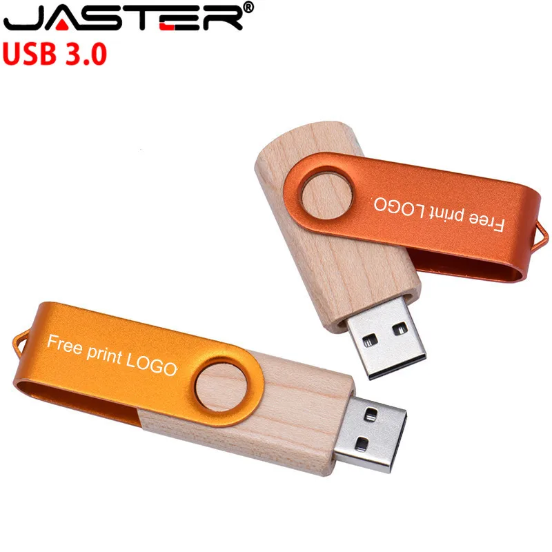 Деревянный вращающийся USB + флип накопитель JASTER флэш 3 0 64 ГБ 32 16 8 карта памяти