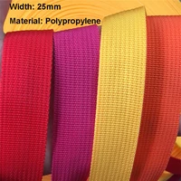 57 colors 25mm polypropylene webbing ribbon 100 yardsroll for bag strap backpack belt diy sewing dog pet collar leash harness