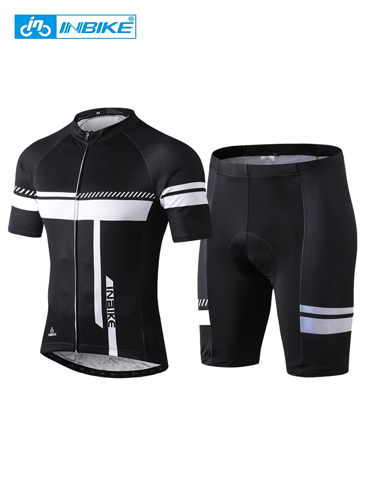 

INBIKE Men's Summer Short Sleeve Shirt Shorts Strap Shorts Cycling Cycling Set