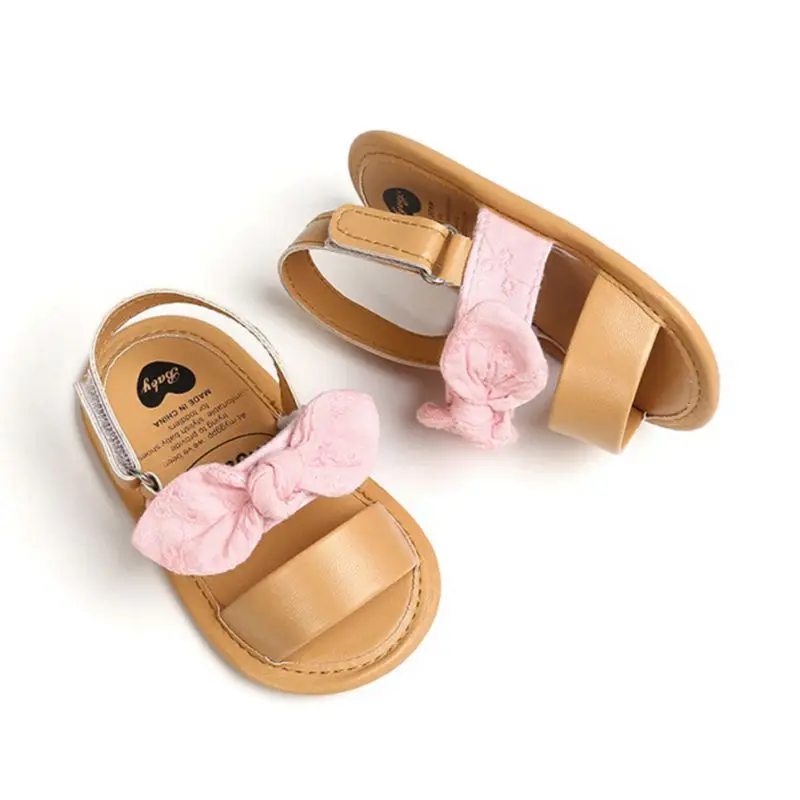 

Newborn Infant Baby Girls Princess Shoes Bowknot Toddler Summer Sandals Non-slip Shoes