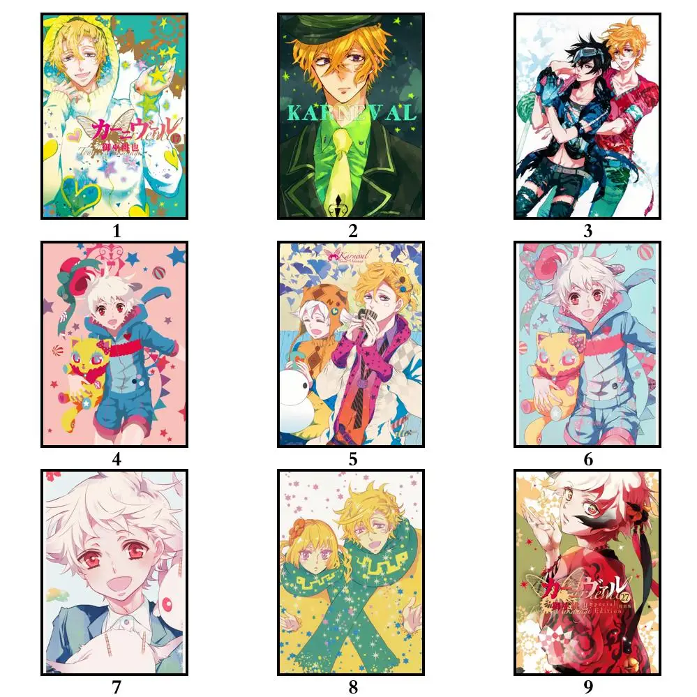 33 дизайна аниме карнавал плакат из белой бумаги художественная красивая