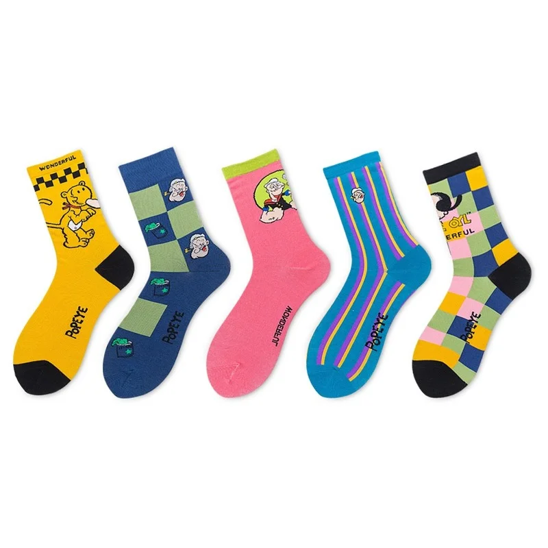 

2021 Spring and Summer New Socks, Women's New Trendy Socks, Refined Sulfur Cotton Water Tube Socks, Couple Socks