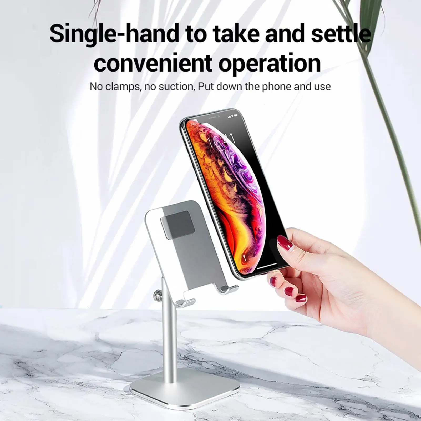 Регулируемый держатель для планшета и телефона из алюминиевого сплава прямой