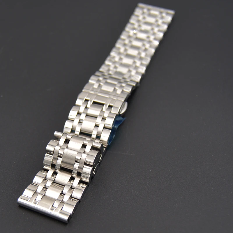 Ремешок для часов из нержавеющей стали с серебряной застежкой бабочкой ремешок