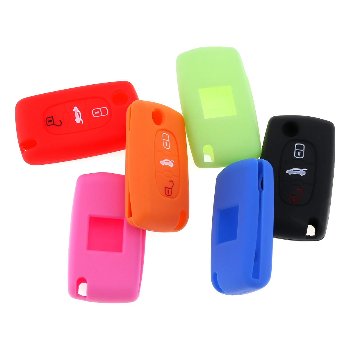 6 цветов 3 кнопки силиконовый Раскладной Автомобильный Чехол для Citroen C2 / C3 C4 и Picasso