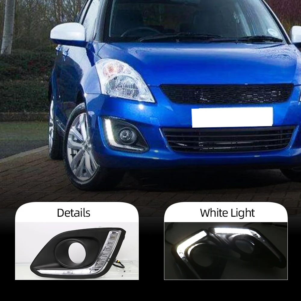 CSCSNL 2 шт. дневные ходовые огни светильник DRL для Suzuki Swift 2014 2015 2016 туман крышка 12v