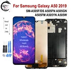 A50 A505F ЖК-дисплей с рамкой для Samsung Galaxy A50 Дисплей Сенсорный дигитайзер в сборе SM-A505F  DS A505FN A505GT A505FM A505YN