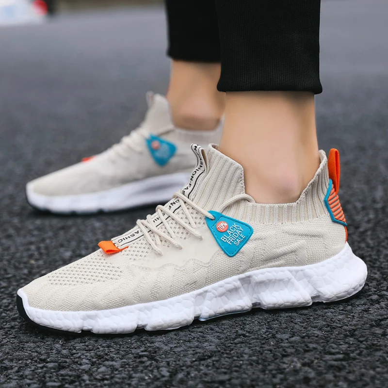 

woven men's shoes sports shoes Korean fashion men's casual shoes running shoes 2021 spring new