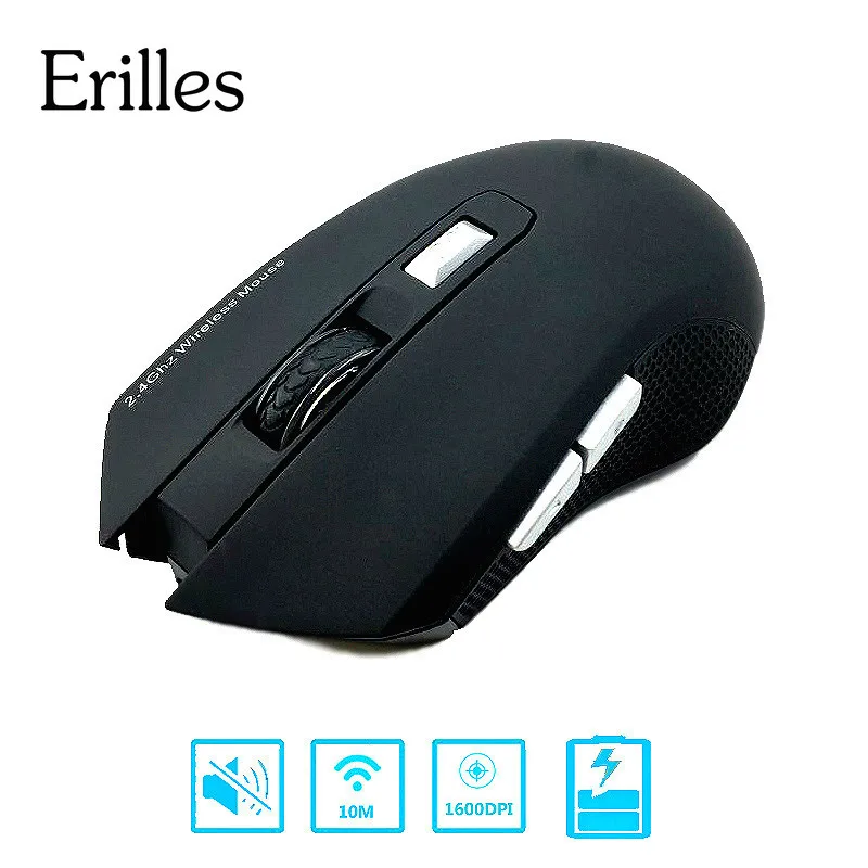 Беспроводная игровая мышь erlies 2 4 ГГц 6D 1600DPI | Компьютеры и офис