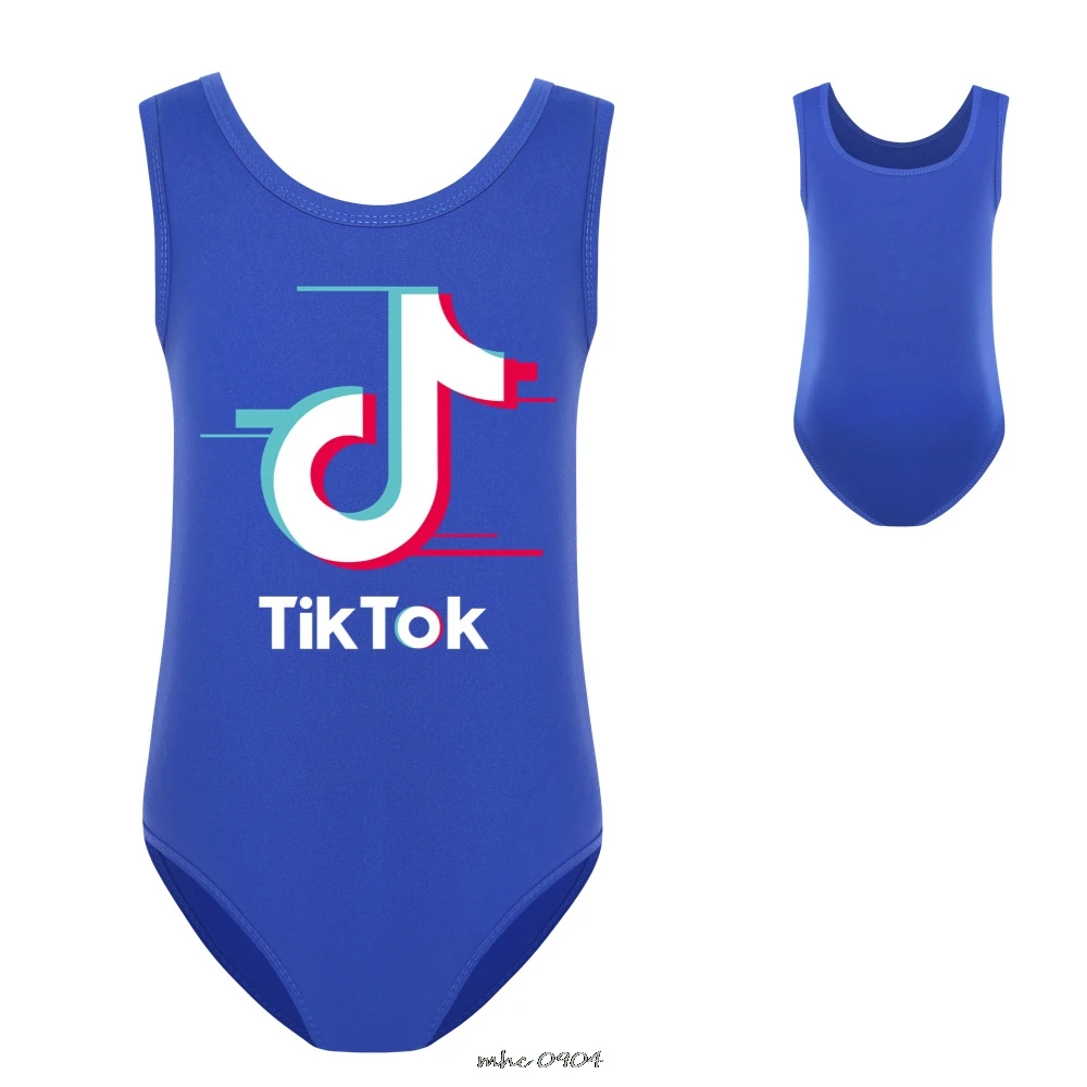 Слитный купальник для девочек купальник-бикини Tik Tok пляжная одежда 2021 | Детская и
