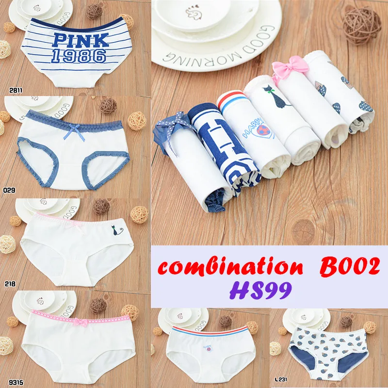 Трусики для девочек 6 шт./Лот нижнее белье с мультяшным принтом хлопковые мягкие