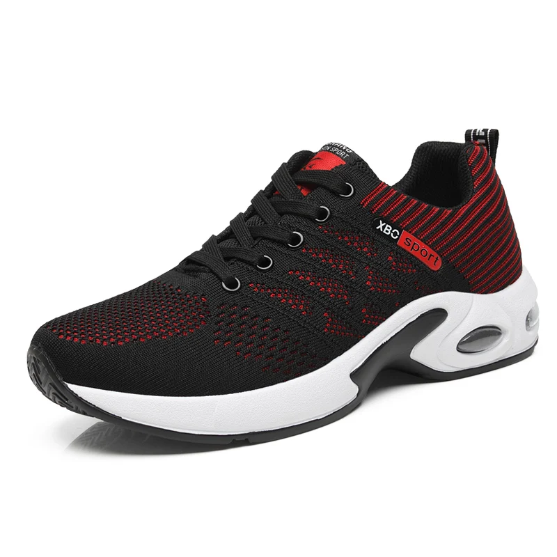 

Breathable Mens Shoes Casual Fashion Sneakers Flying Weaving Lace-Up Shoes Men Spring/Autumn Comfortable Run Shoes Size 39-44