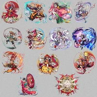 13 models anime characters heat transfer iron on patches for clothing sticker on clothes diy washable t shirt clothes appliqued