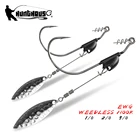 Hunthouse Рыбалка свободный головка крюка крючок-крючок с металлическими блестками 2 шт.пакет 10 20 30 для Мягкая приманка в виде червей рыболовные снасти