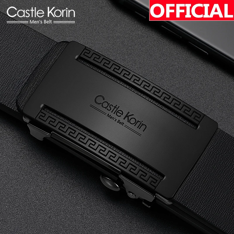 

Belt Men's Leather Toothless Automatic Buckle Business Casual Men's Belt with High-end Authentic Pants 01013