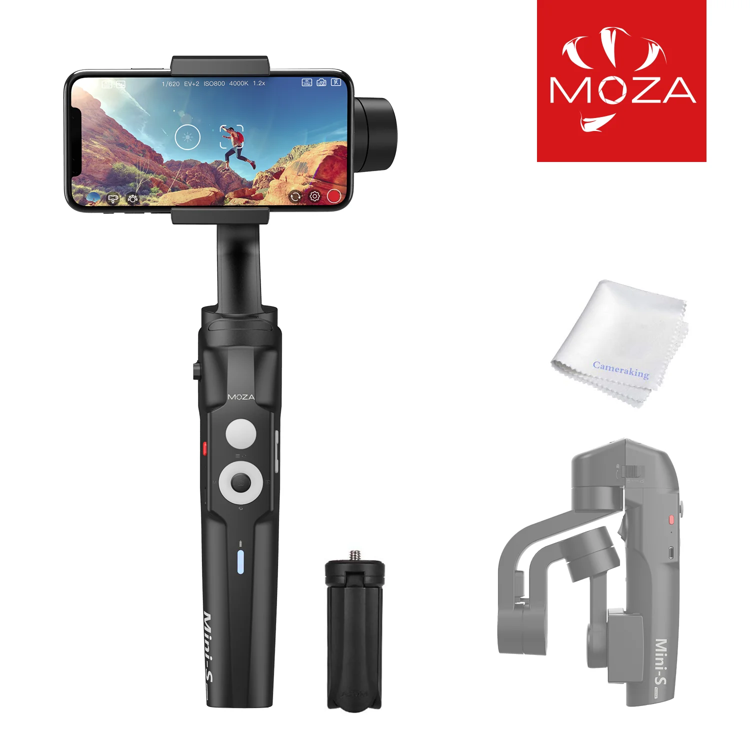 MOZA мини-S Gimbal Складная Выдвижная 3 оси смартфона Gimbal с быстрым Platback, нажатием одной кнопки с переменным фокусным расстоянием, таймлапс, слежение за объектом