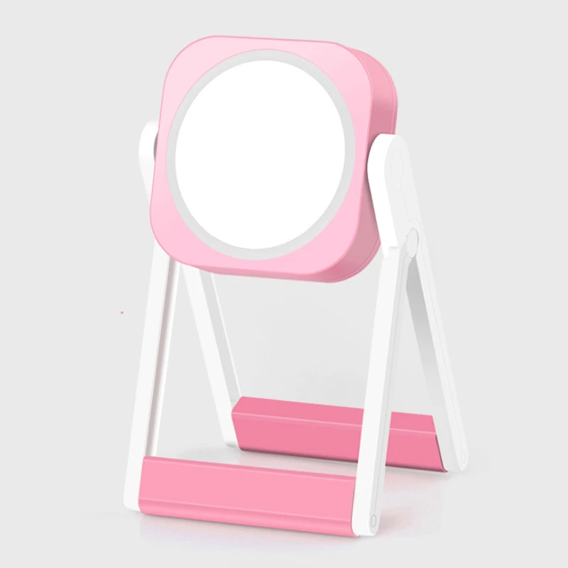 

Настольное портативное зеркало для макияжа светильник кой, мини-зеркало для макияжа, настольное зеркало с USB-зарядкой