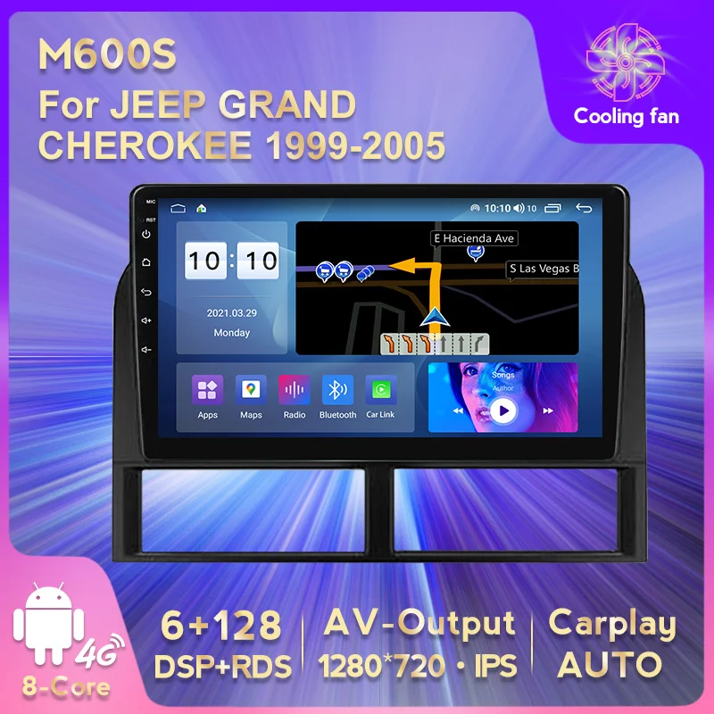 Автомобильный радиоплеер MEKEDE 6G 128G для Jeep Grand Cherokee II WJ 1998 2004 GPS стерео DSP OBD Carplay Android 11