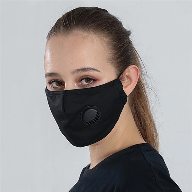 

New Dust Breathable Face Mouth Cover With Filter Activated Carbon Pm 2.5 Anti-Pollution Reusable Mask With 1 Filters For Adults