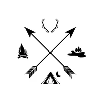 car sticker hunter camping arrow ethnic style decals fashion pvc body decoration high quality waterproof exquisite decal