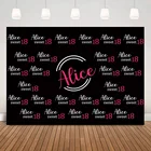 Сладкий 18th день рождения фон для вечерние украшения изготовленные на заказ с днем рождения шаг и повторите фон черный винил реквизит для фотосессии