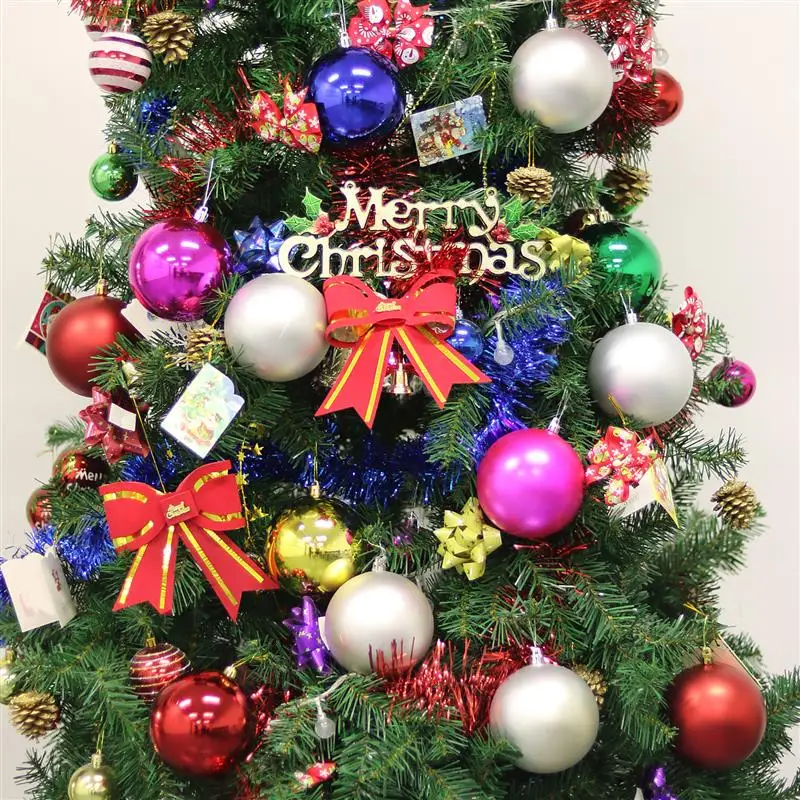 6 шт. Новый Рождественский шар однотонный декоративный Блестящий фотошар 10 см для