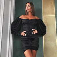 solid color wrap chested womens springsummer 2021 new sexy long sleeved pullover knitted dress evening dresses long luxury
