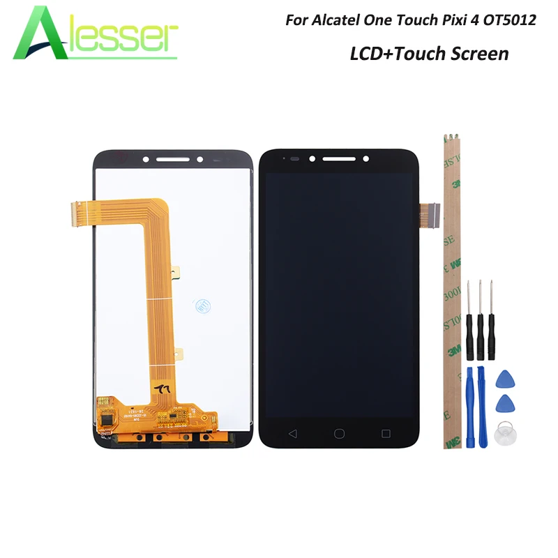 Alesser для Alcatel One Touch Pixi 4 5012 OT5012 OT ЖК дисплей и сенсорный экран в сборе Ремонт Часть +