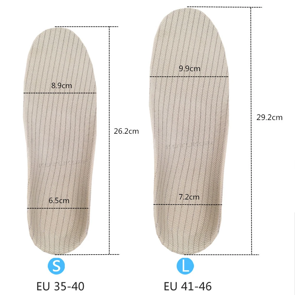 KOTLIKOFF Premium Orthopedic Insoles For Feet High Arch Support Flat Foot Insole Health Sole Pad For Shoes Foot Massager Insert