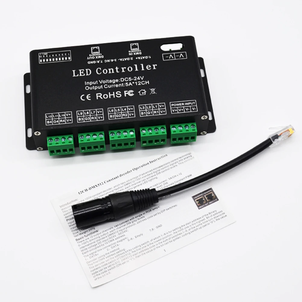 Аксессуары DC5V-24V модуль светодиодный контроллер RGB прочный DMX декодер эффективная