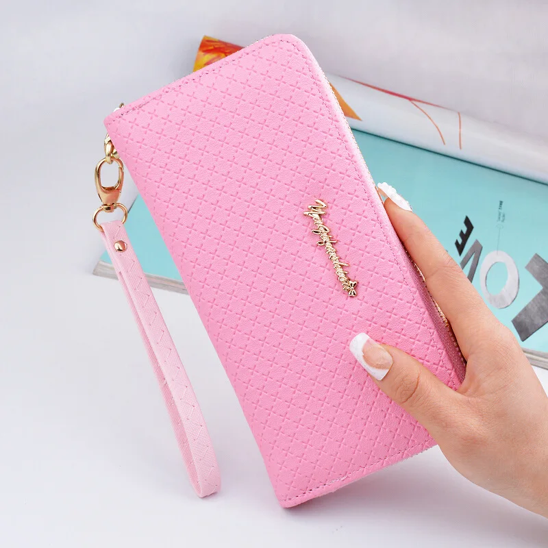 

Ladies Zipper Purse Large Capacity Practical Hand Wallet Woman PU Leather Fashion Female Long Section Wallet