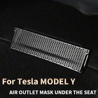 for tesla model y 2021 seat air outlet frame under seat dust proof water proof cover case interior modification accessories