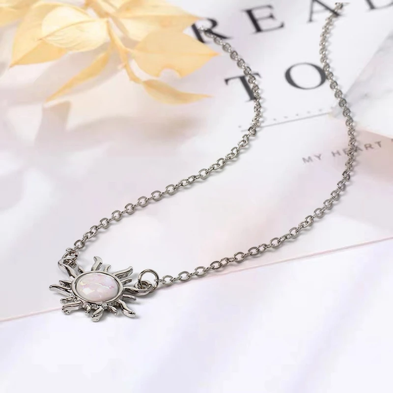 С рисунком &quotПодсолнух&quot кулон колье для женщин изготовлено вручную Bijoux