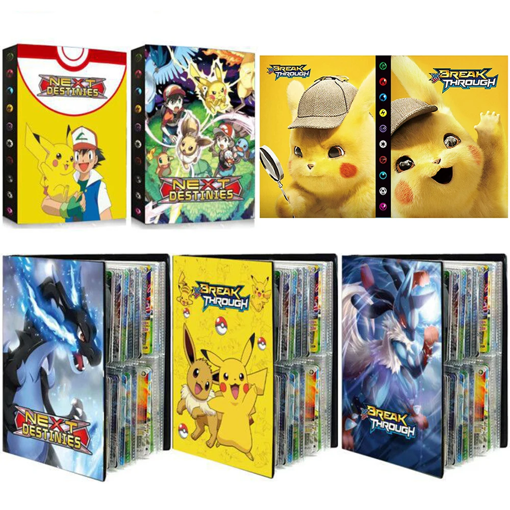 

Cartoon Anime 240Pcs Holder Album Toy Collection Game Pokemones Cards Album Book Top for Kids Gift