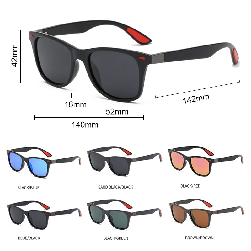 

SIMPRECT Polarized Sunglasses Men 2020 Square Sunglasses Retro Vintage Mirror Anti-glare Driver's Sun Glasses For Men Oculos