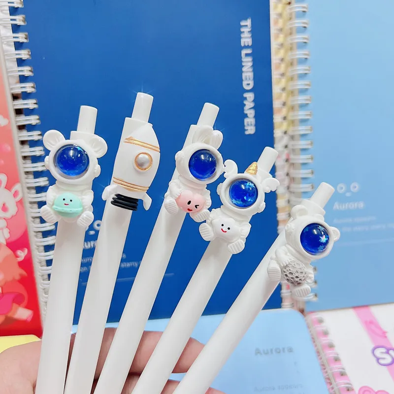 

36 pcs/lot Kawaii Astronaut Press Gel Pen Cute 0.5mm Black ink Signature Pens School Office writing Supply Promotional Gift