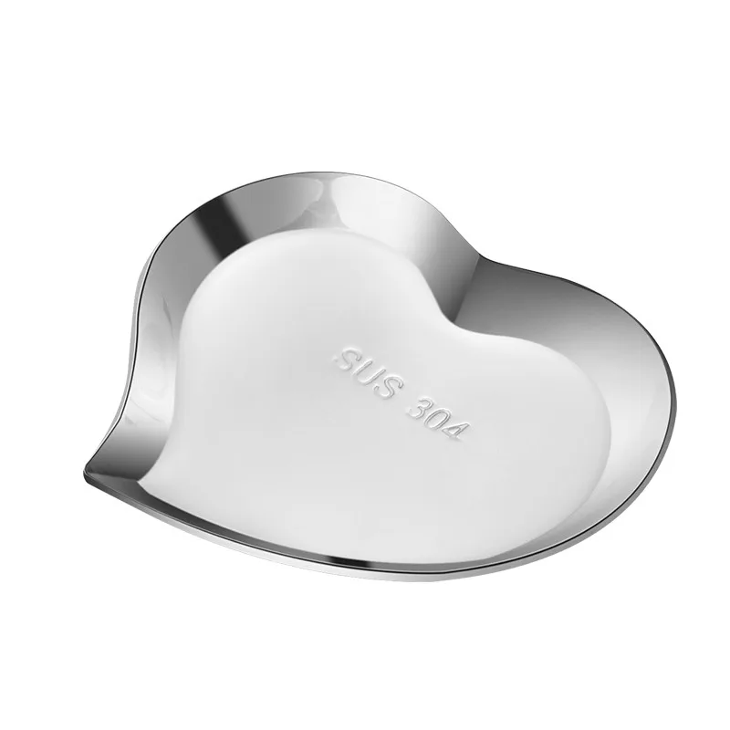 Набор из 2 предметов нержавеющей стали 304 посуда в форме сердца Корейская блюдо