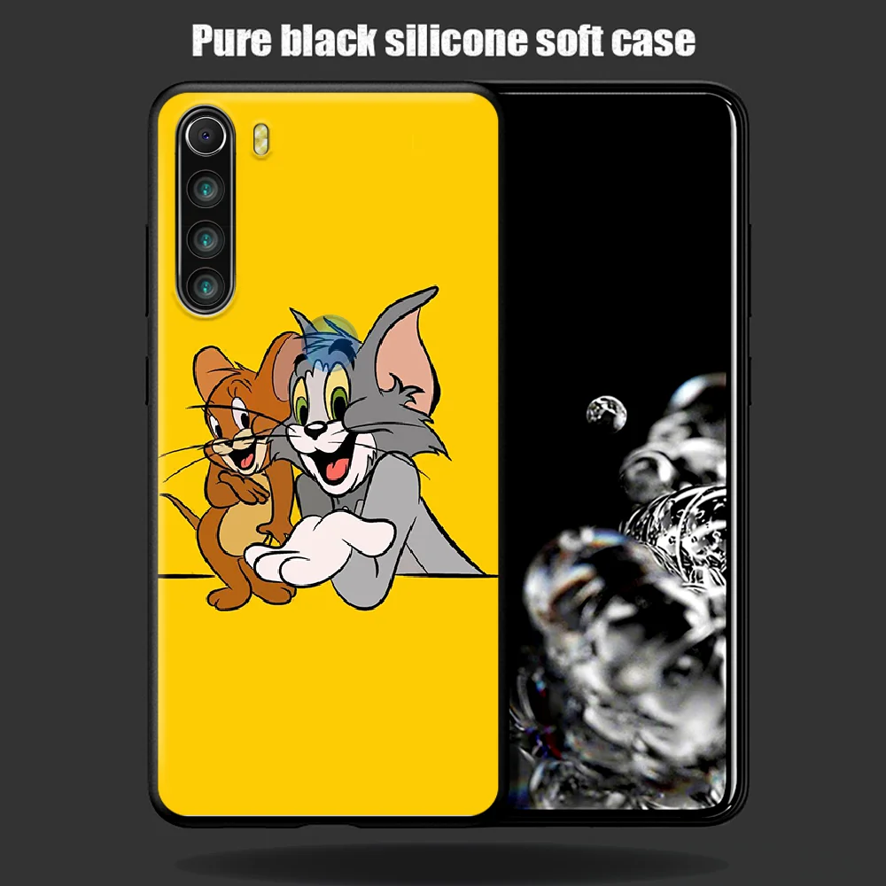 

Cute Cartoon Tom Cat Jerry Phone Case Cover Hull For XIAOMI Redmi 7 7A 8 8A 9 9C Note 6 7 8 9 9S K20 Pro K30 black Coque 3D Etui