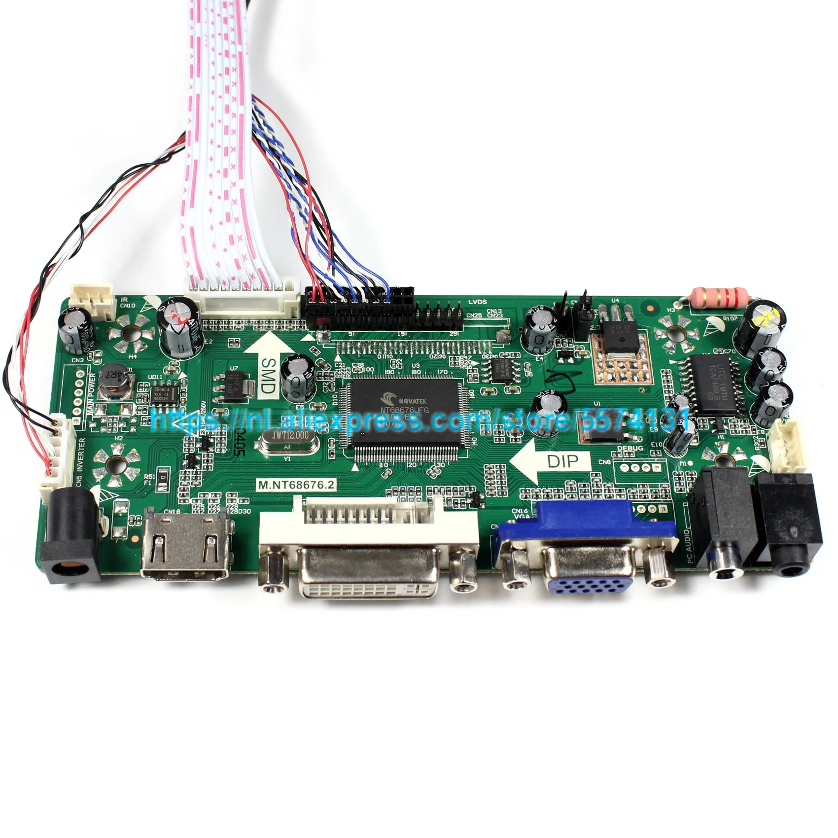 Плата управления монитор Комплект Для LP156WH3 (TL) (S1) LP156WH3-TLS1 HDMI + DVI VGA ЖК-дисплей