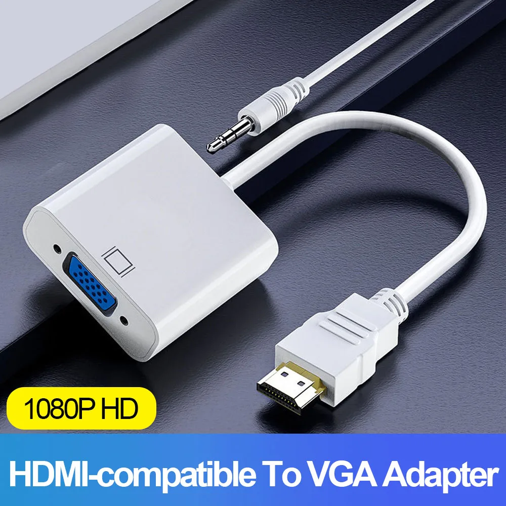 Для Xbox PS4 PC TV Кабель HDMI-совместимый к VGA адаптер с аудио 1080P HD преобразователю