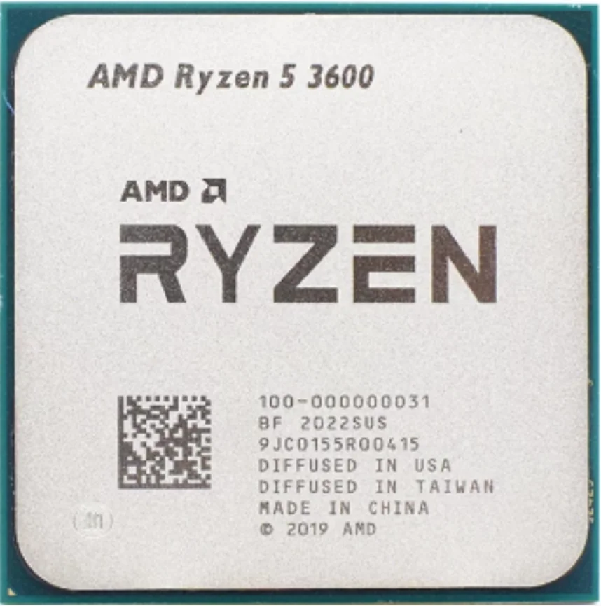 6-ядерный Процессор AMD Ryzen 5 R5 3600 de 3 6 GHz 12-Hilo procesador 7NM 65W L3 = 32M hembra AM4 piezas dispersas cpu sin ventilador