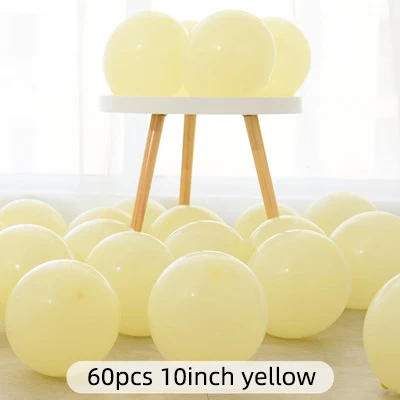 10inch 60pcs B 100 шт., воздушные шары в виде макарон, пастельные вечерние шары из латекса, гирлянда, яркие, для дня рождения, свадьбы, вечеринки, украшения, воздушные шары, Арка JL0137 - Цвет: 10inch 60pcs B