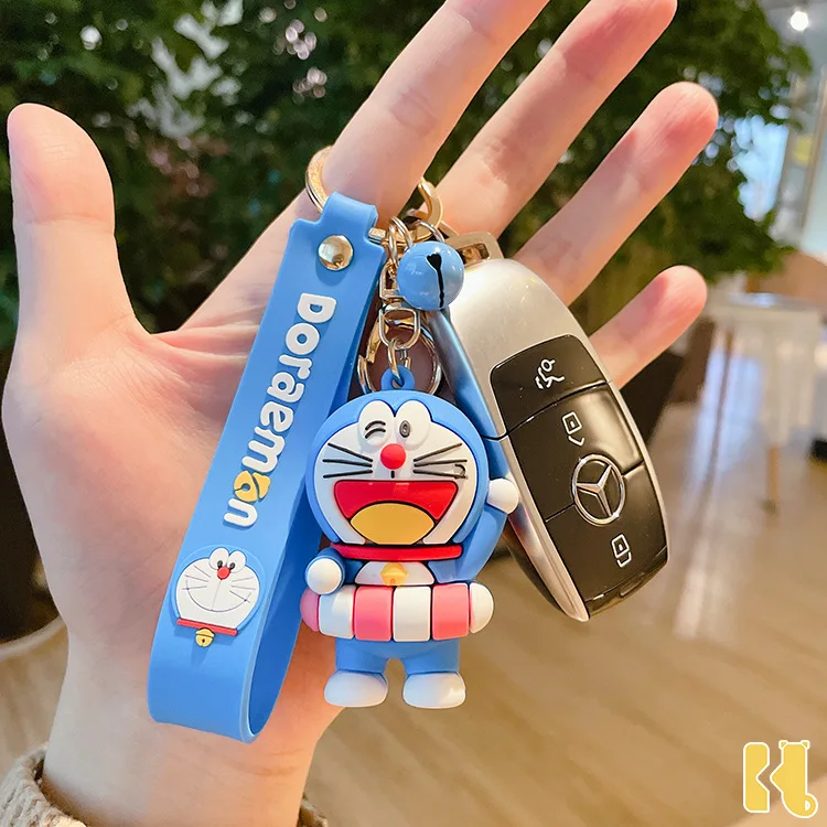 

Cute Cartoon Doraemon Keychain Creative Anime Cat Doraemon Children Bag Pendant Key Ring Accessories Couple's Charm Gift Hot