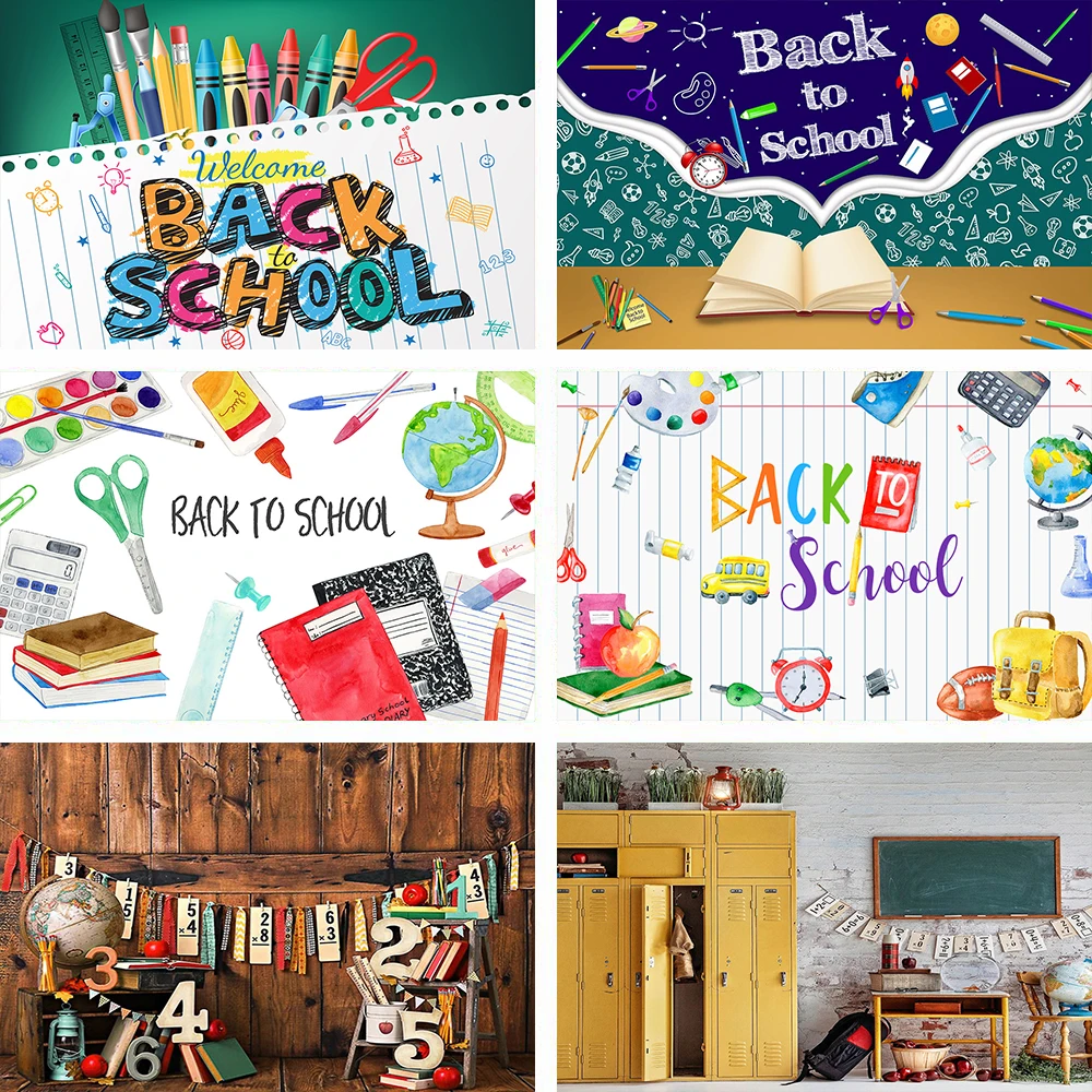 Mocsicka фон для фотосъемки Снова в школу умная Классная доска декоративные