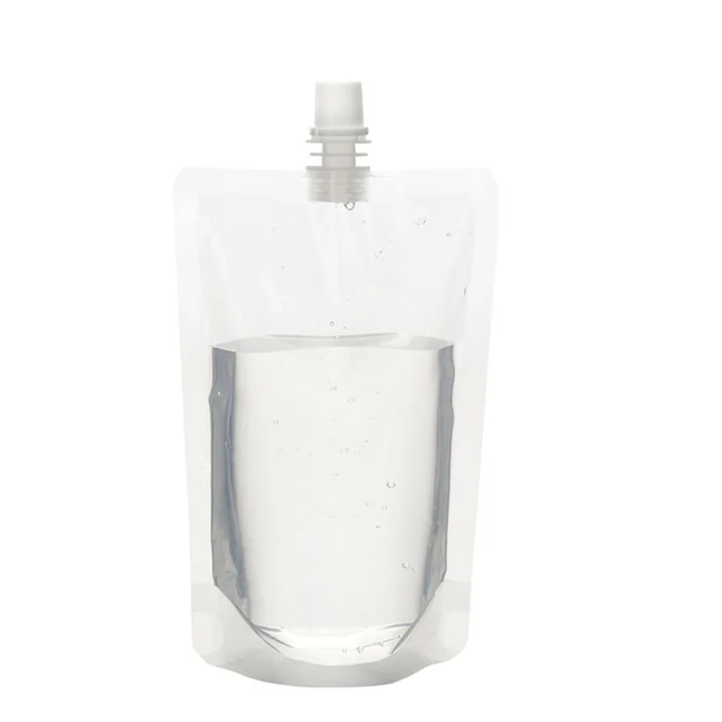 300PCS Clear Standing Up Poly Drink Packaging Spout Bag Doypack Liquid Pouches for Beverage Milk Fruit Juice Package Bags | Дом и сад