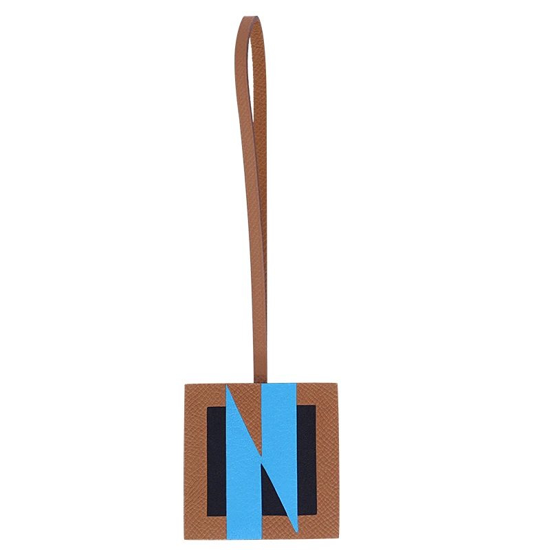 

Bag Charm Newly Trending Calf Skin Bag Ornament Square Letter Keychains Block Windmill Pendant Hot