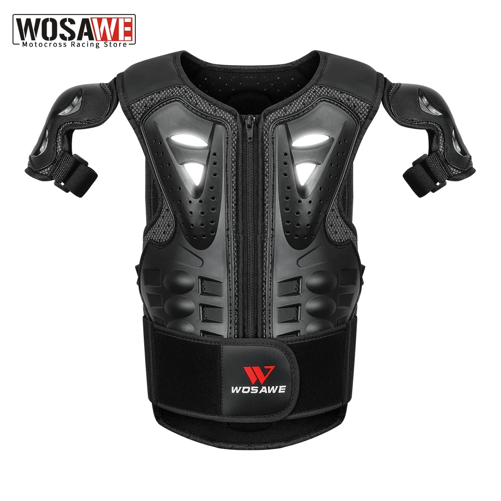 

WOSAWE Kids Body Chest Spine Protector Protective Guard Vest Motorcycle Jacket Child Armor Gear For Motocross Dirt Bike Skating