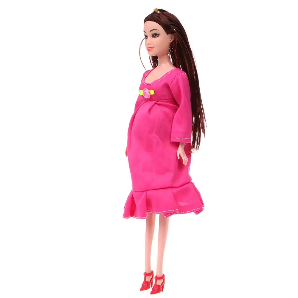 1 шт. сделай сам коричневые волосы настоящая кукла для беременных есть ребенок на